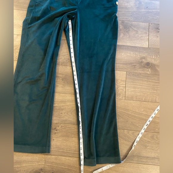 MAISON D' AMELIE Velvet Green Flat Front Sailor Pants Trousers Size 14 #X3 - Picture 6 of 7